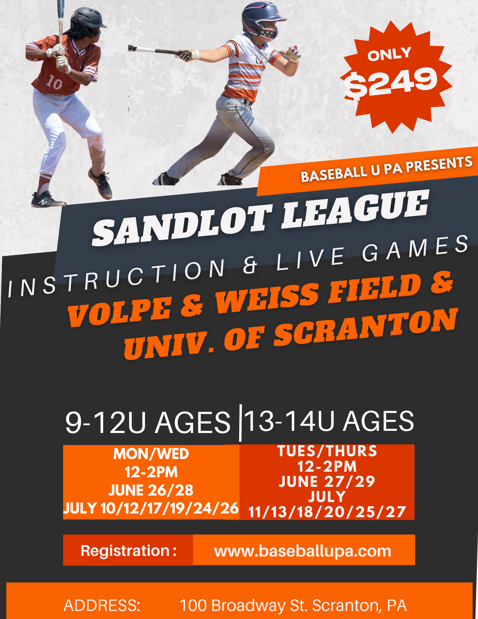 Sandlot Baseball Camp 2023